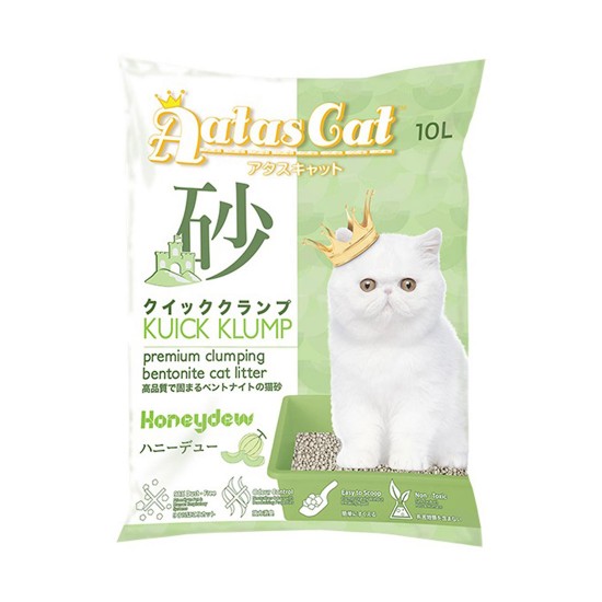 Aatas Cat Bentonite Cat Litter Kuick Klump Honeydew 10L