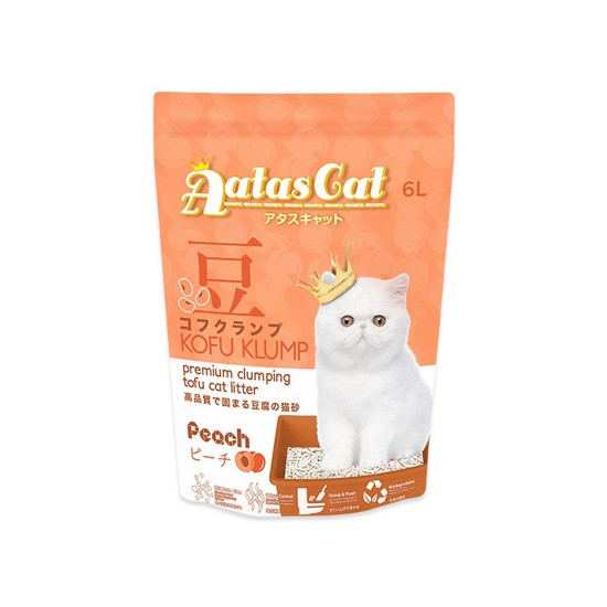 Aatas Cat Tofu Cat Litter Kofu Klump Peach 6L