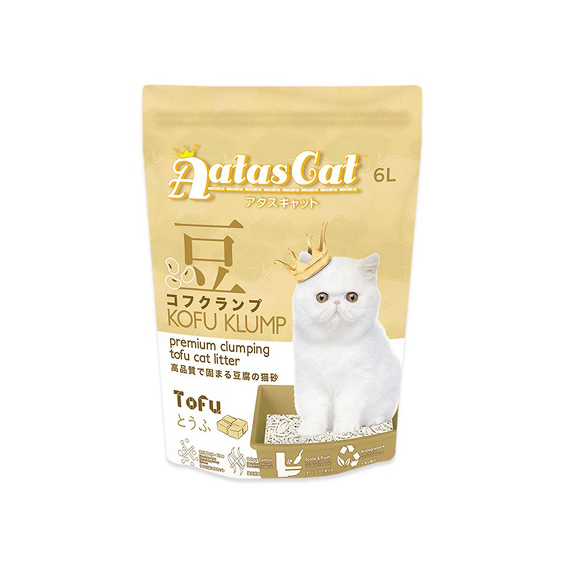 Aatas Cat Tofu Cat Litter Kofu Klump Tofu 6l