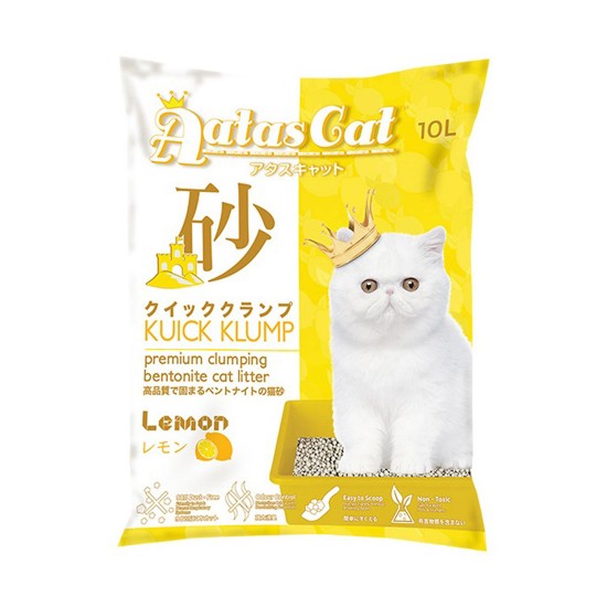 Aatas Cat Bentonite Cat Litter Kuick Klump Lemon 10L