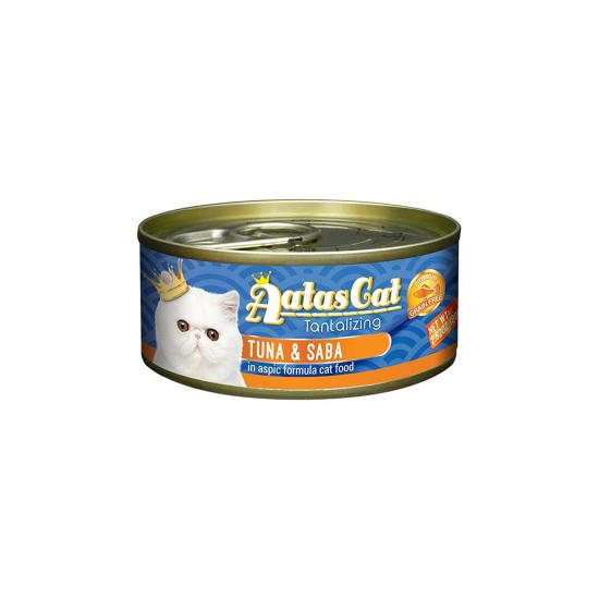 Aatas Cat Canned Food Tantalizing Tuna & Saba in Aspic 80g 1 ctn