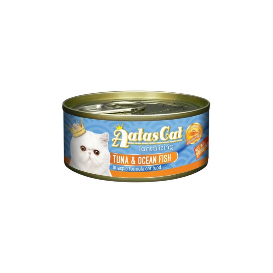 Aatas Cat Canned Food Tantalizing Tuna & Ocean Fish in Aspic 80g 1 ctn