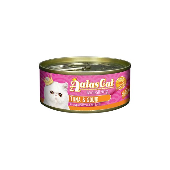 Aatas Cat Canned Food Tantalizing Tuna & Squid in Aspic 80g 1 ctn