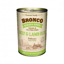Bronco Dog Canned Food Beef & Lamb Olio 390g