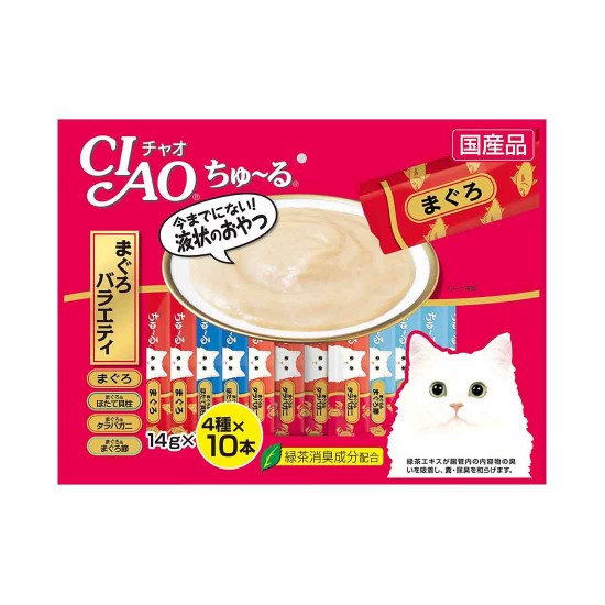 CIAO Cat Treat Churu Tuna Scallop Jumbo Mix 14g