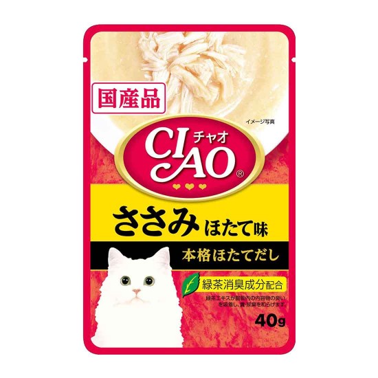 CIAO Cat Treat Creamy Soup Pouch Chicken Fillet Scallop 40g