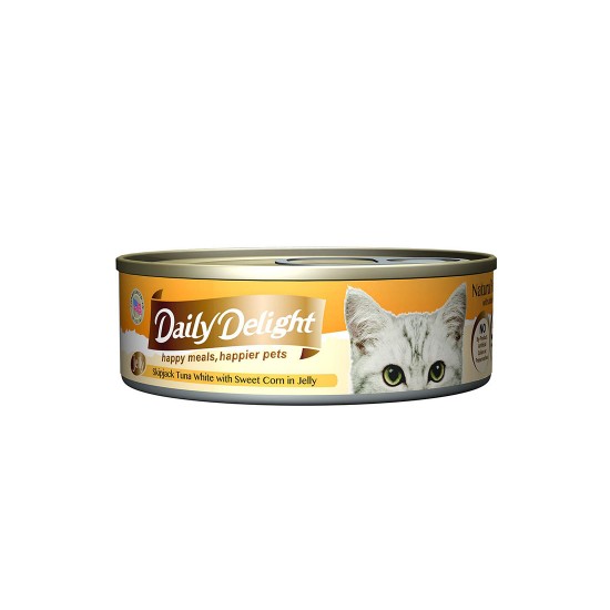 Daily Delight Cat Food Jelly Skipjack Tuna with Sweet Corn 80g 1 ctn