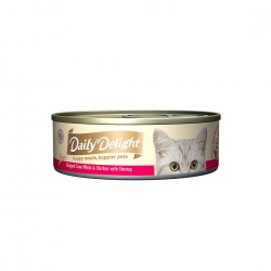 *Cats of Marine Terrace* Daily Delight Cat Food Pure Skipjack Tuna White & Chicken with Shrimp 80g 1 ctn