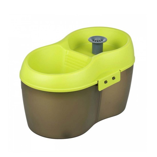 Cat H2O Water Fountain Green & Brown 2L