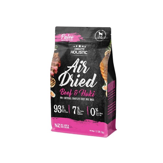Absolute Holistic Dog Food Air-Dried Beef & Hoki 1kg