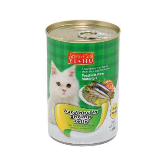 Aristo Cats Cat Canned Food Sardine in Shrimp Jelly 400g 1 ctn