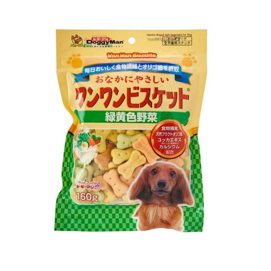 Doggyman Dog Treat Mini Green & Yellow Vegetables Biscuit 160g
