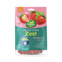 Happi Doggy Dental Chew Zest Strawberry 2.5" 150g