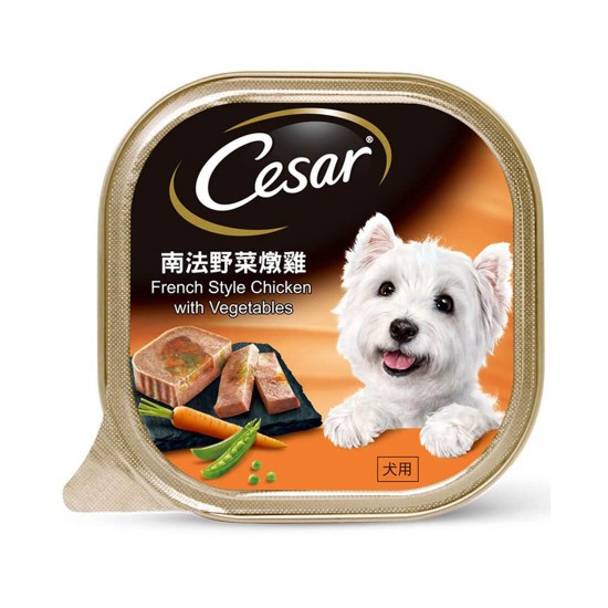 Cesar Dog Wet Food French Style Chicken with Vegetables 100g 1 ctn