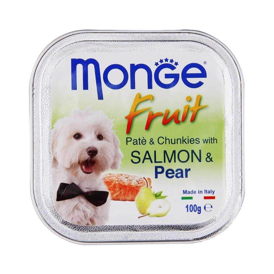 Monge Fruit Dog Wet Food Salmon & Pear 100g