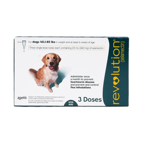 Revolution Parasiticide for Dog 3 Doses 40.1-85lb