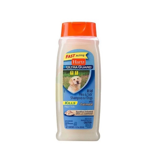 Hartz Dog Shampoo Oatmeal for Rid Flea & Tick 532ml