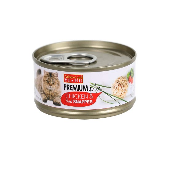 Aristo Cats Cat Canned Food Premium Plus Chicken & Red Snapper 80g 1 ctn