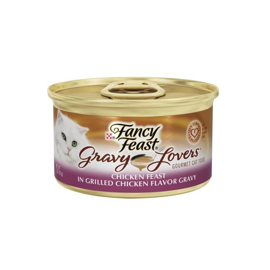 Fancy Feast Cat Canned Food Gravy Lovers Grilled Chicken in Gravy 85g 1 ctn