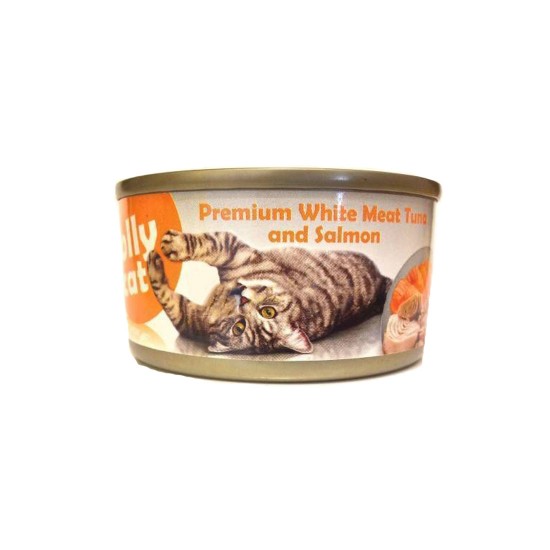 Jolly Cat Canned Food Premium White Meat Tuna & Salmon 80g 1 ctn