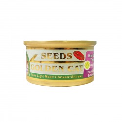 Seeds Golden Cat Canned Food Tuna Light Meat, Chicken & Shirasu 80g 1 ctn
