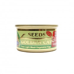 Seeds Golden Cat Canned Food Tuna Light Meat, Vegetables & Egg 80g 1 ctn