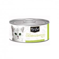 Kit Cat Canned Food Chicken & Seafood 80g 1 ctn