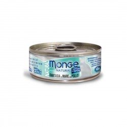 Monge Cat Canned Food Natural Mixed Seafood with Chicken 80g 1 ctn