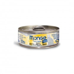 Monge Cat Canned Food Natural Tuna & Chicken with Corn 80g 1 ctn