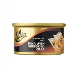 Sheba Cat Canned Food Tuna White Meat with Shredded Crab 85g 1 ctn