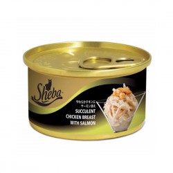 Sheba Cat Canned Food Succulent Chicken Breast with Salmon 85g 1 ctn