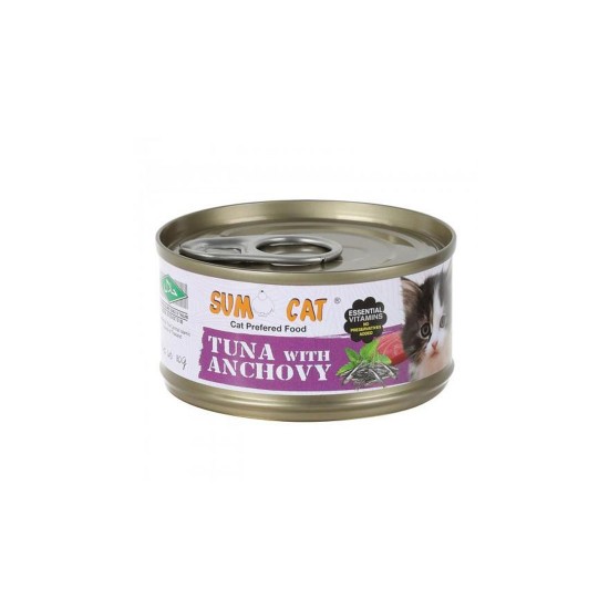 *Thara's Comunity Cats* Sumo Cat Canned Food Tuna with Anchovy 80g 1 ctn