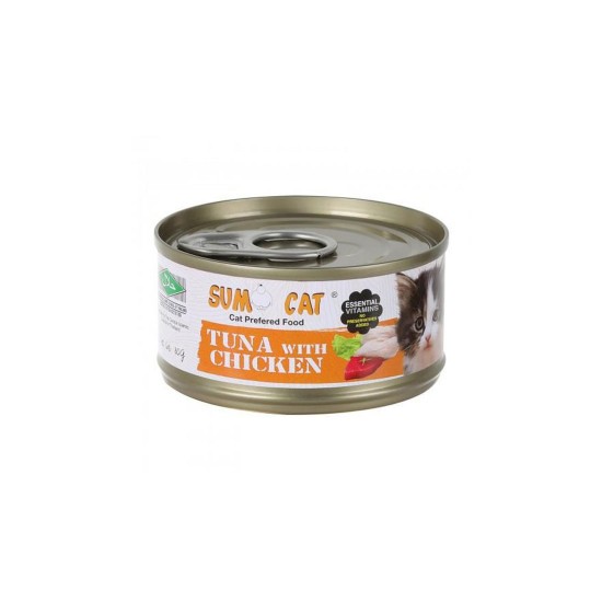 *Thara's Comunity Cats* Sumo Cat Canned Food Tuna with Chicken 80g 1 ctn