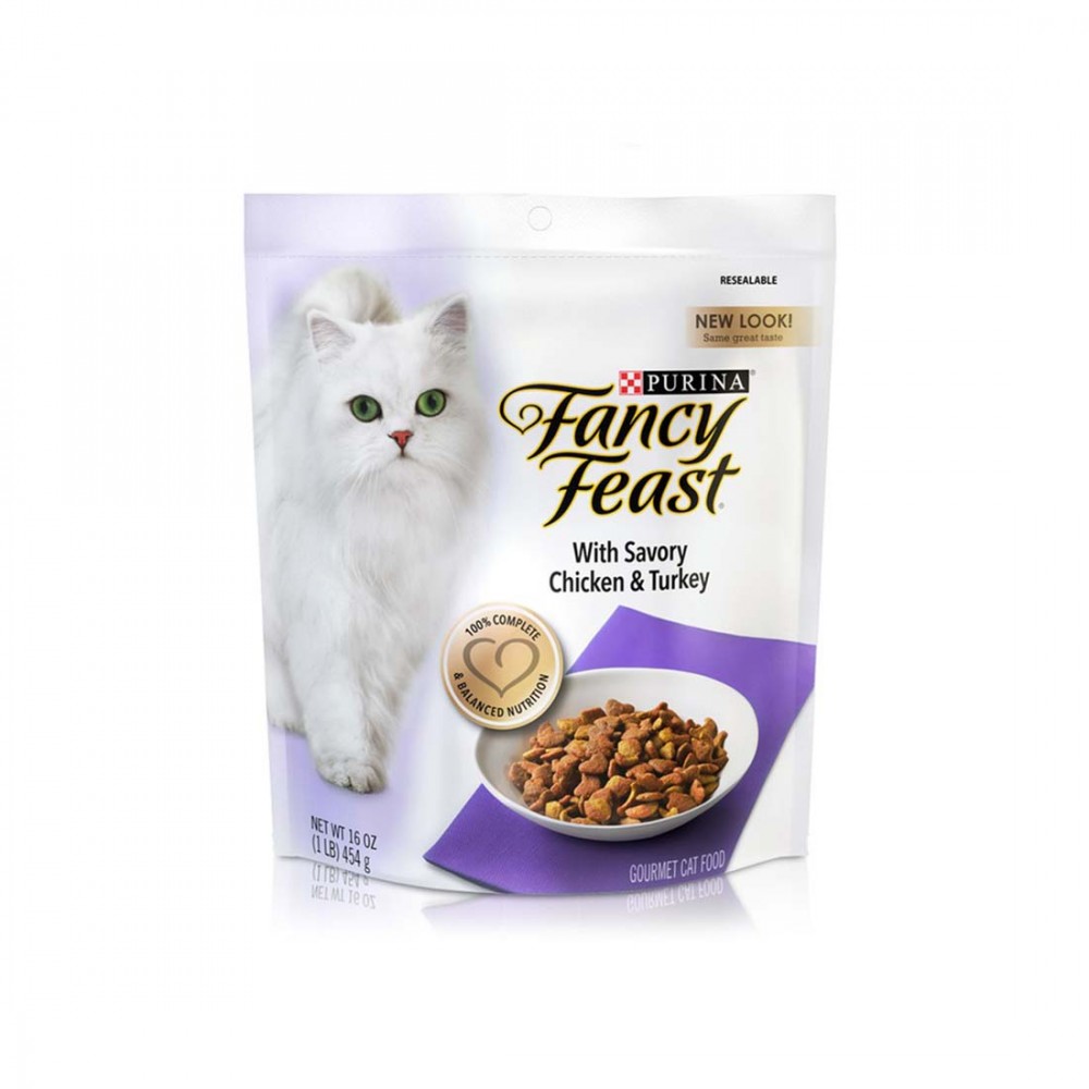 Fancy Feast Cat Dry Food Savory Chicken & Turkey 454g