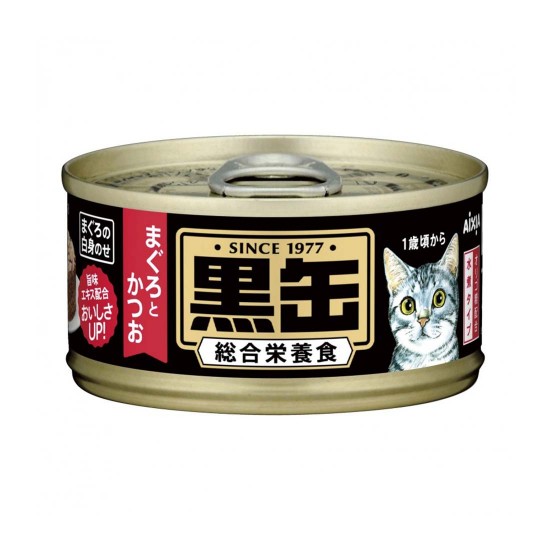 Aixia Kuro Cat Canned Food Tuna & Skipjack Tuna 80g 1 ctn
