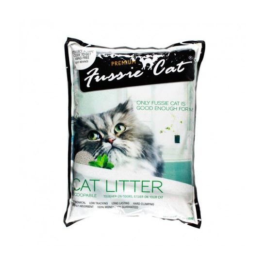 Fussie Cat Litter Unscented Scoopable 10L