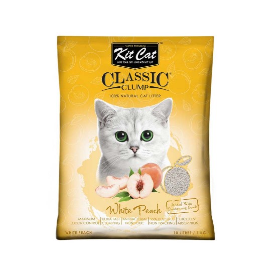 Kit Cat Classic Clump Cat Litter White Peach 10L