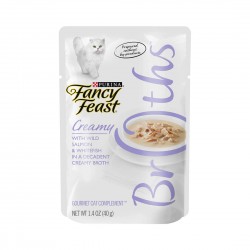 Fancy Feast Cat Food Wild Salmon & Whitefish in Creamy Broth 40g