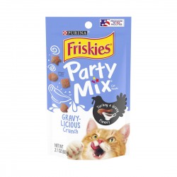 Purina Friskies Cat Treat Party Mix Gravy-licious Crunch Turkey & Gravy 60g