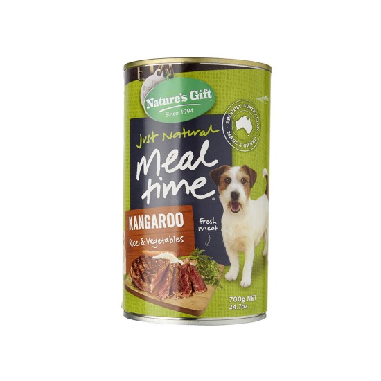 Nature's Gift Dog Canned Food Kangaroo, Rice & Vegetables 700g 1 ctn