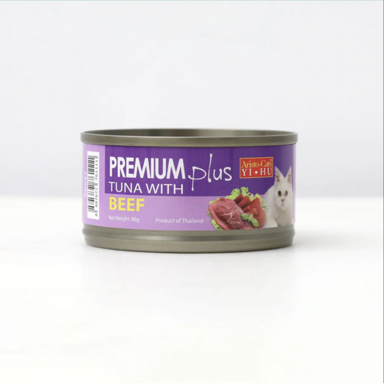 Aristo Cats Cat Canned Food Premium Plus Tuna with Beef 80g 1 ctn