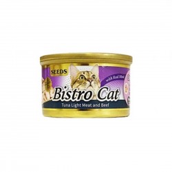 Bistro Cat Canned Food Light Tuna Fish & Beef 80g 1 ctn