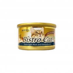 Bistro Cat Canned Food Light Tuna Fish & Katsuobushi 80g 1 ctn
