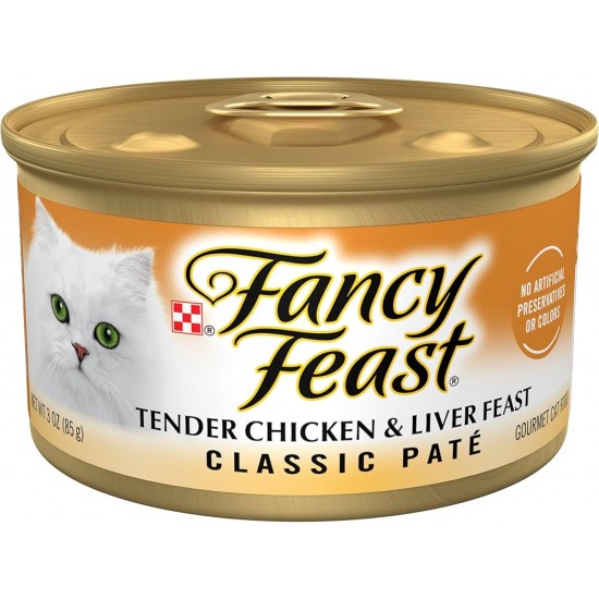 Fancy Feast Cat Canned Food Classic Chicken & Liver 85g 1 ctn