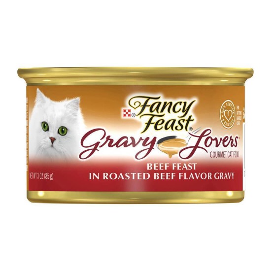 Fancy Feast Cat Canned Food Gravy Lovers Beef 85g 1 ctn