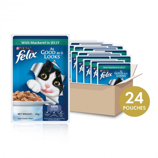 Felix Cat Wet Food Mackerel in Jelly 85g 1 ctn