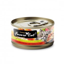 Fussie Cat Canned Food Premium Tuna with Chicken Liver in Aspic 80g 1 ctn