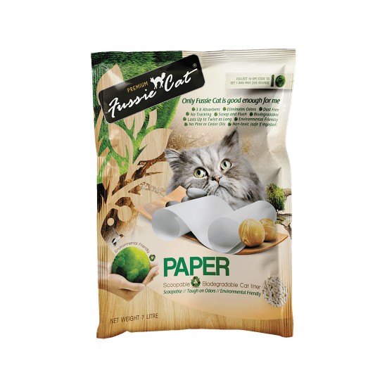 Fussie Cat Paper Litter Unscented 7L