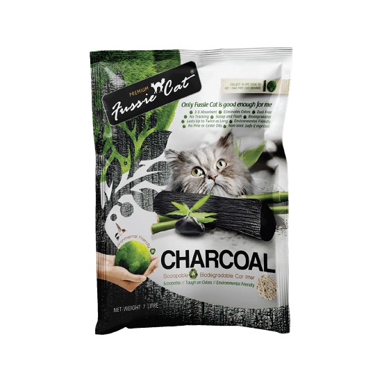 Fussie Cat Paper Litter Charcoal 7L