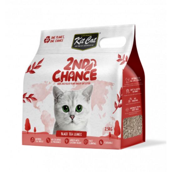 Kit Cat 2nd Chance Cat Litter Black Tea Leaves 2.5kg 1 ctn